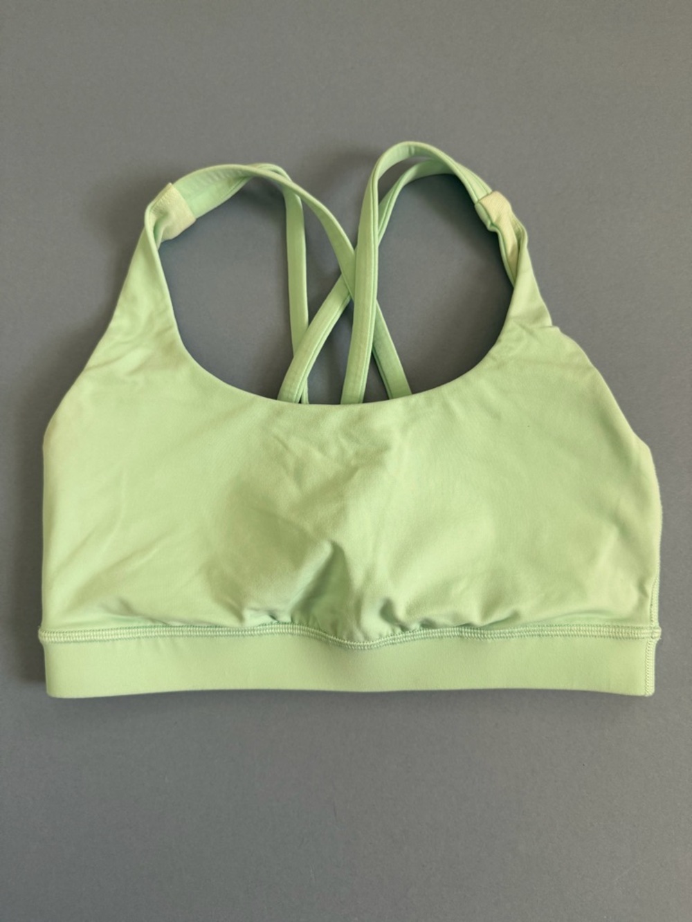Lululemon Energy Luxtreme‎ Mint Green Strappy Sports Bra W2540S Athleisure